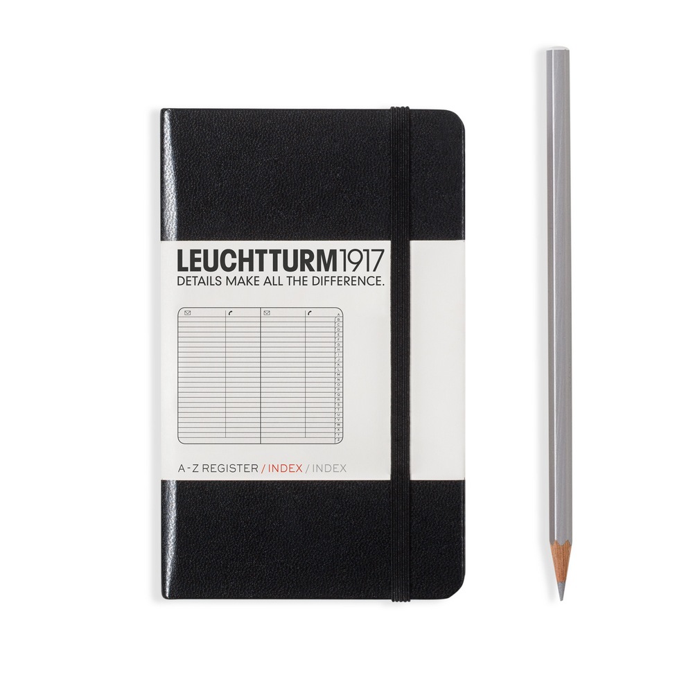 Leuchtturm1917 Adressbuch mit Registern Pocket A6 schwarz von Leuchtturm1917