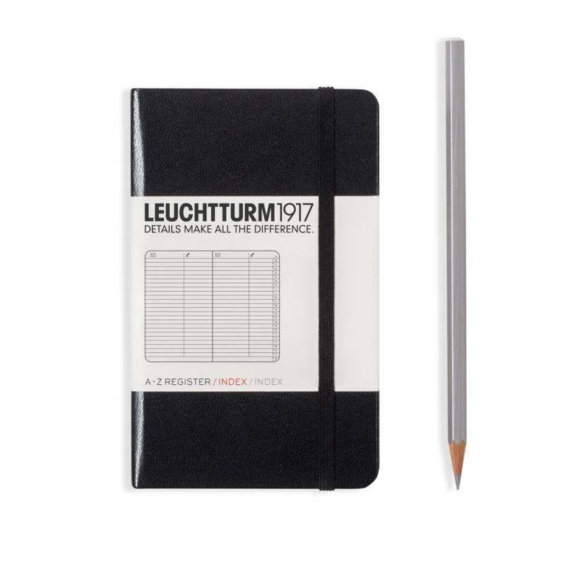 Leuchtturm1917 Adressbuch mit Registern Pocket A6 schwarz von Leuchtturm1917