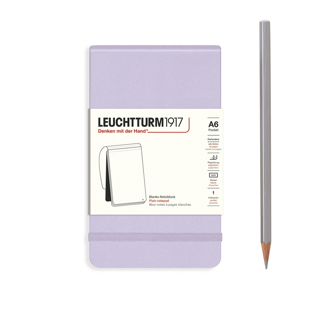 Leuchtturm1917 Notizblock Pocket Hardcover A6 Lilac Blanko von Leuchtturm1917