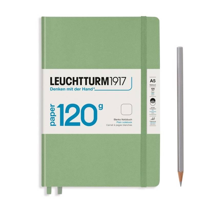 Leuchtturm1917 Notizbuch 120g Medium Hardcover A5 Salbei, blanko von Leuchtturm1917