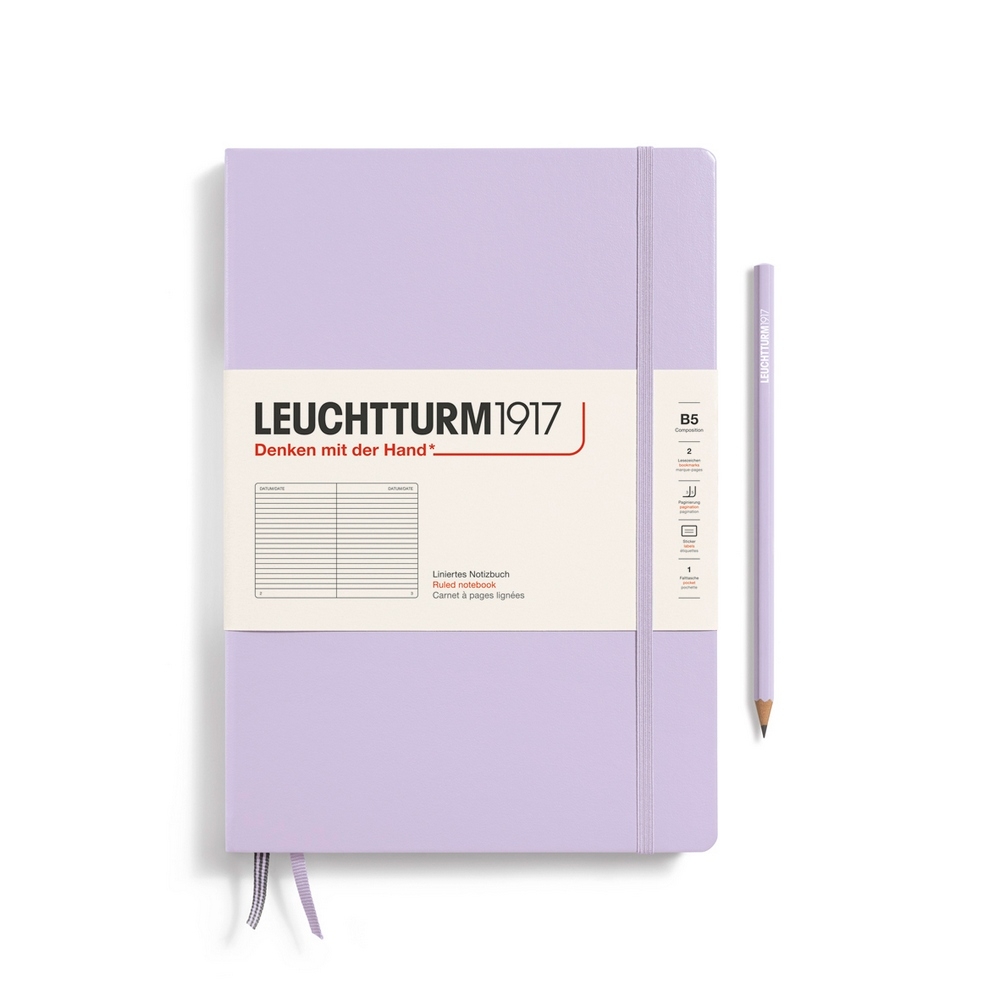 Leuchtturm1917 Notizbuch Composition Hardcover B5 lilac, liniert von Leuchtturm1917