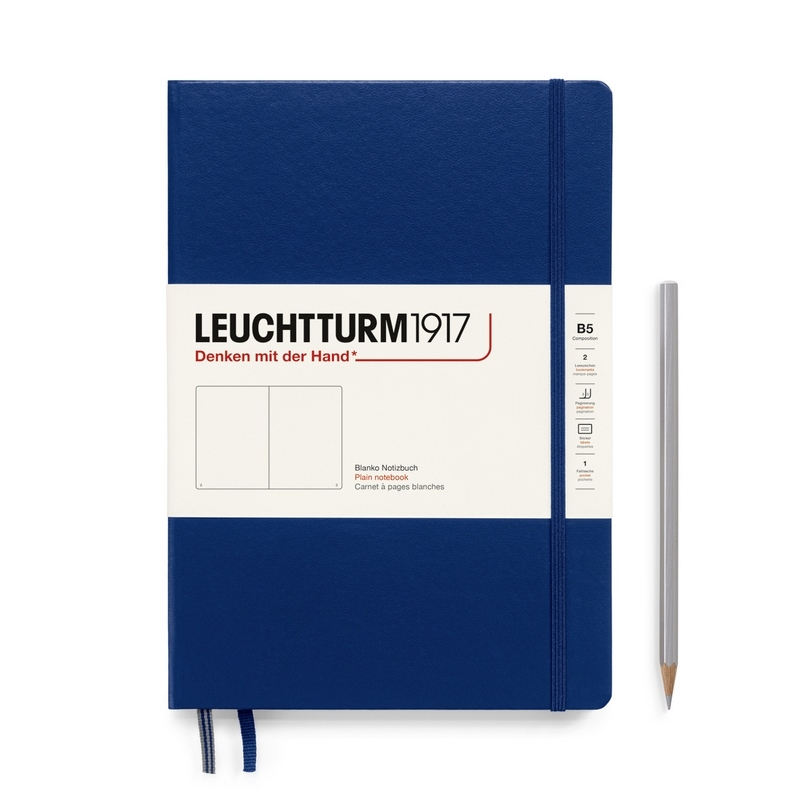 Leuchtturm1917 Notizbuch Composition Hardcover B5 marine, blanko von Leuchtturm1917