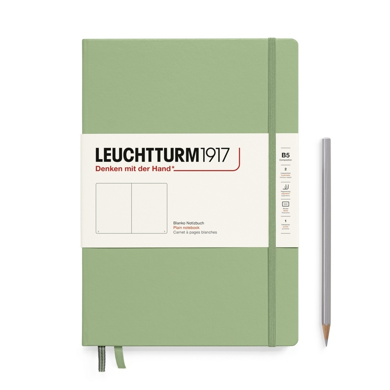 Leuchtturm1917 Notizbuch Composition Hardcover B5 salbei, blanko von Leuchtturm1917