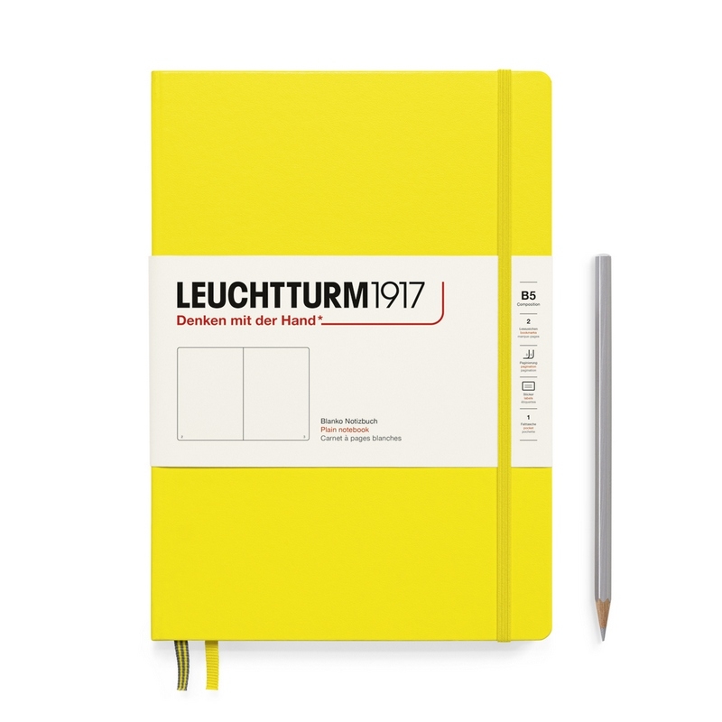 Leuchtturm1917 Notizbuch Composition Hardcover B5 zitrone, blanko von Leuchtturm1917