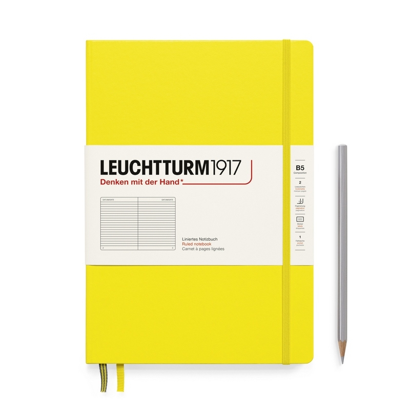 Leuchtturm1917 Notizbuch Composition Hardcover B5 zitrone, liniert von Leuchtturm1917