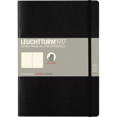 Leuchtturm1917 Notizbuch Composition Softcover B5 schwarz, punktkariert von Leuchtturm1917