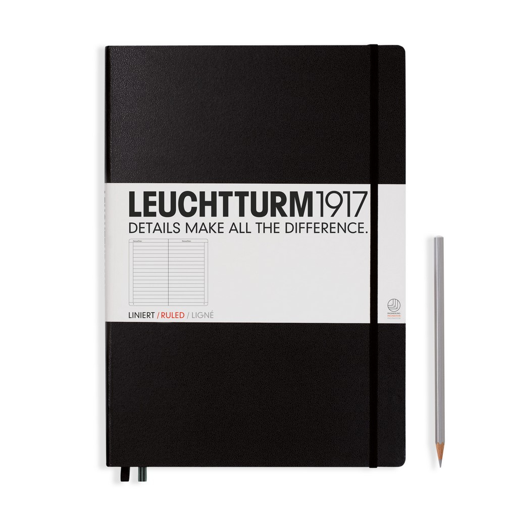 Leuchtturm1917 Notizbuch Master Hardcover A4+ schwarz, liniert von Leuchtturm1917