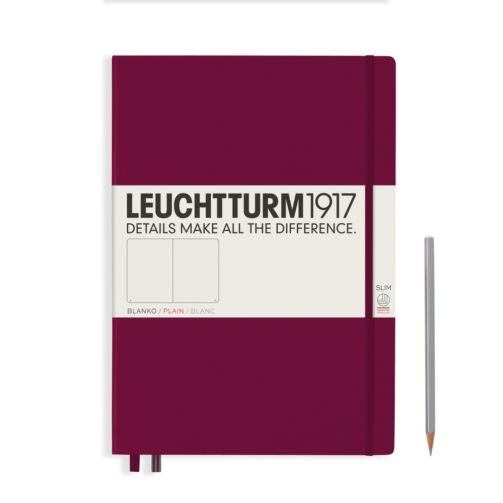 Leuchtturm1917 Notizbuch Master Slim (A4+) Hardcover Port Red, blanko von Leuchtturm1917