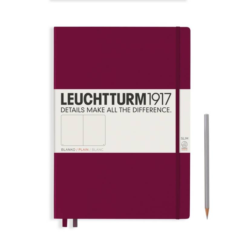 Leuchtturm1917 Notizbuch Master Slim (A4+) Hardcover Port Red, blanko von Leuchtturm1917