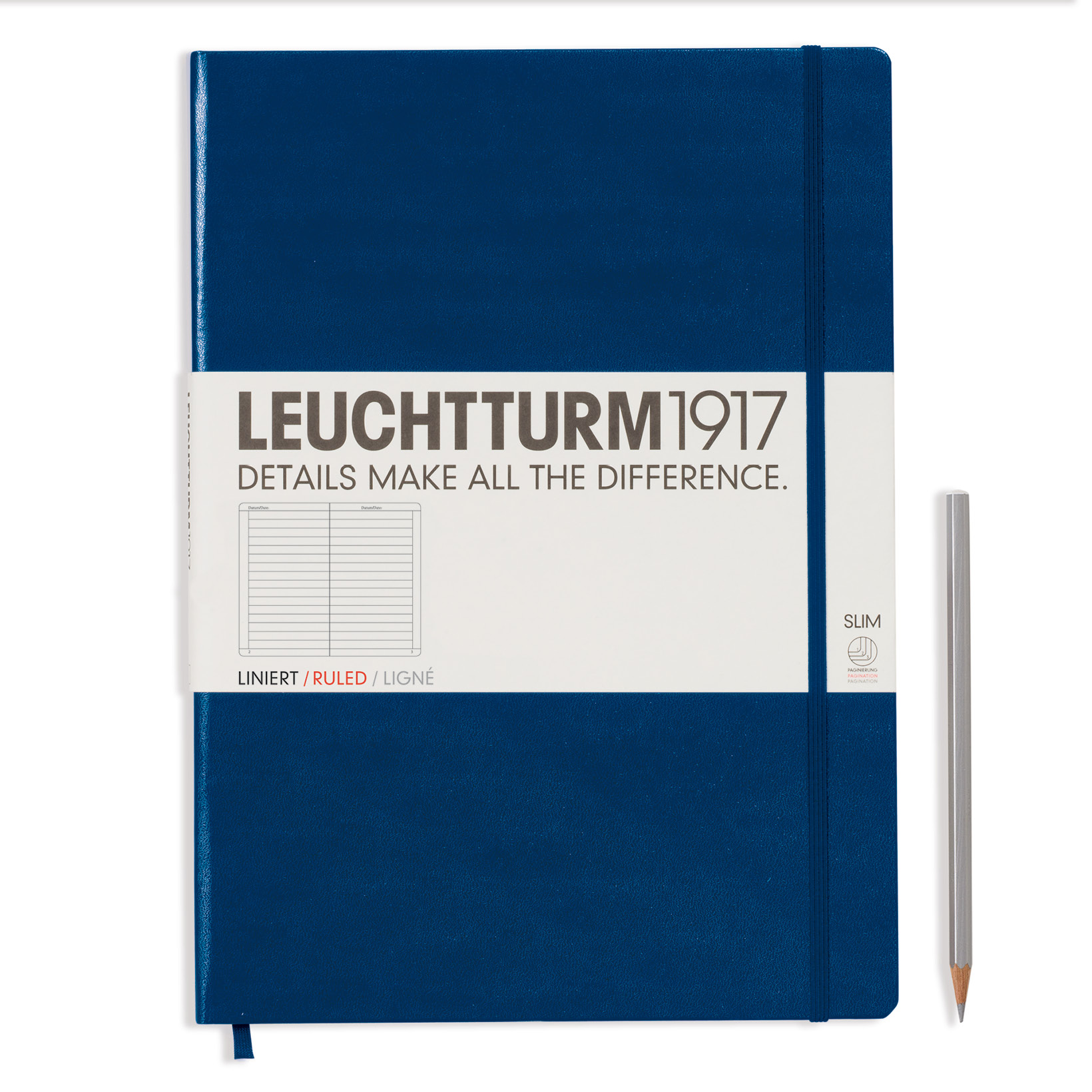 Leuchtturm1917 Notizbuch Master Slim (A4+) Hardcover marine, liniert von Leuchtturm1917