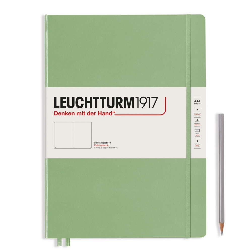 Leuchtturm1917 Notizbuch Master Slim (A4+) Hardcover salbei, blanko von Leuchtturm1917