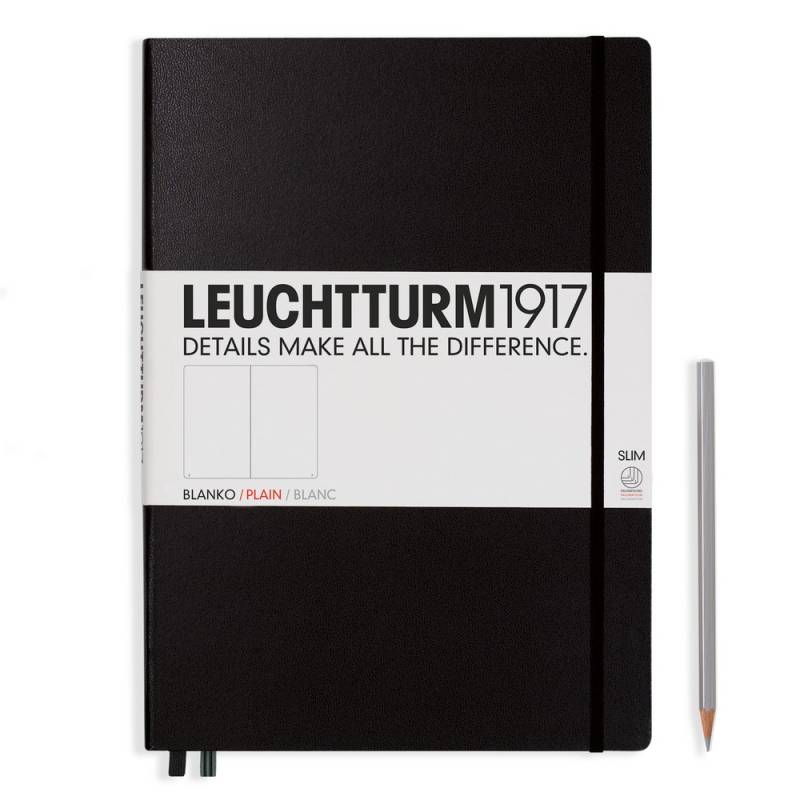 Leuchtturm1917 Notizbuch Master Slim (A4+) Hardcover schwarz, blanko von Leuchtturm1917