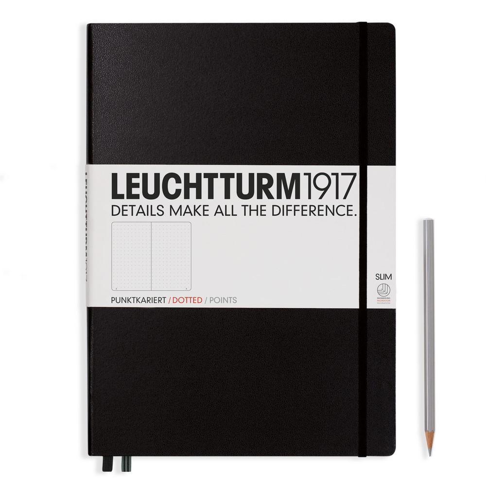 Leuchtturm1917 Notizbuch Master Slim (A4+) Hardcover schwarz, punktkariert von Leuchtturm1917