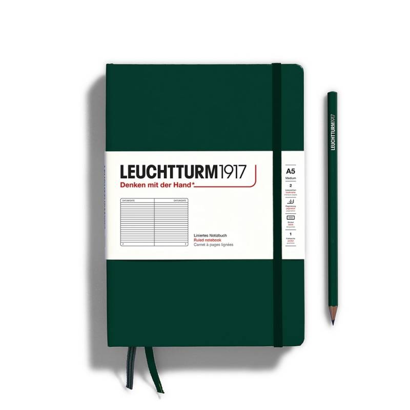 Leuchtturm1917 Notizbuch Medium Hardcover A5 Natural Colours Forest Green Liniert von Leuchtturm1917