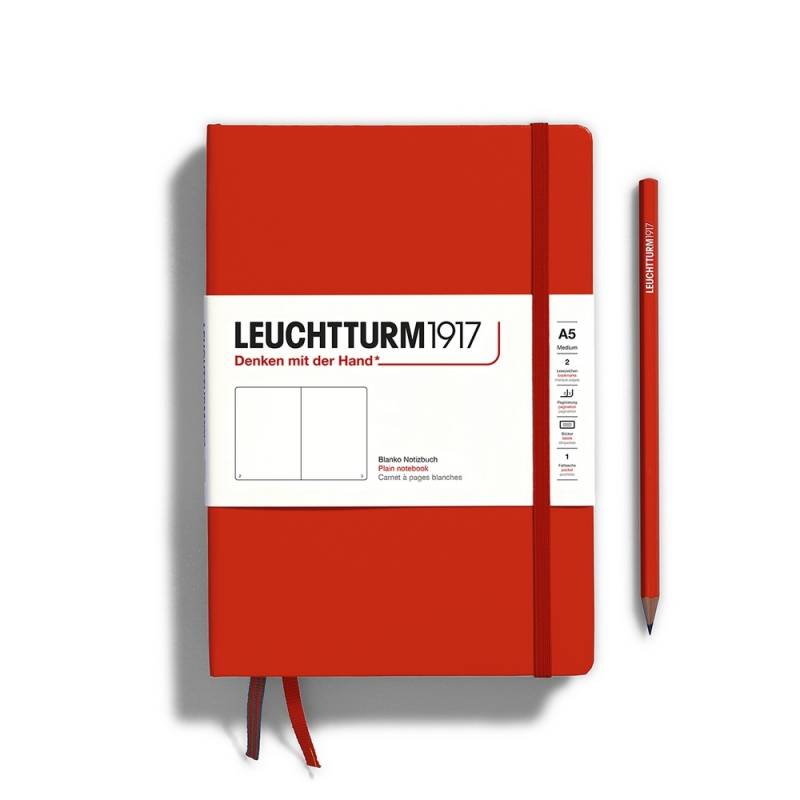 Leuchtturm1917 Notizbuch Medium Hardcover A5 Natural Colours Fox Red Blanko von Leuchtturm1917