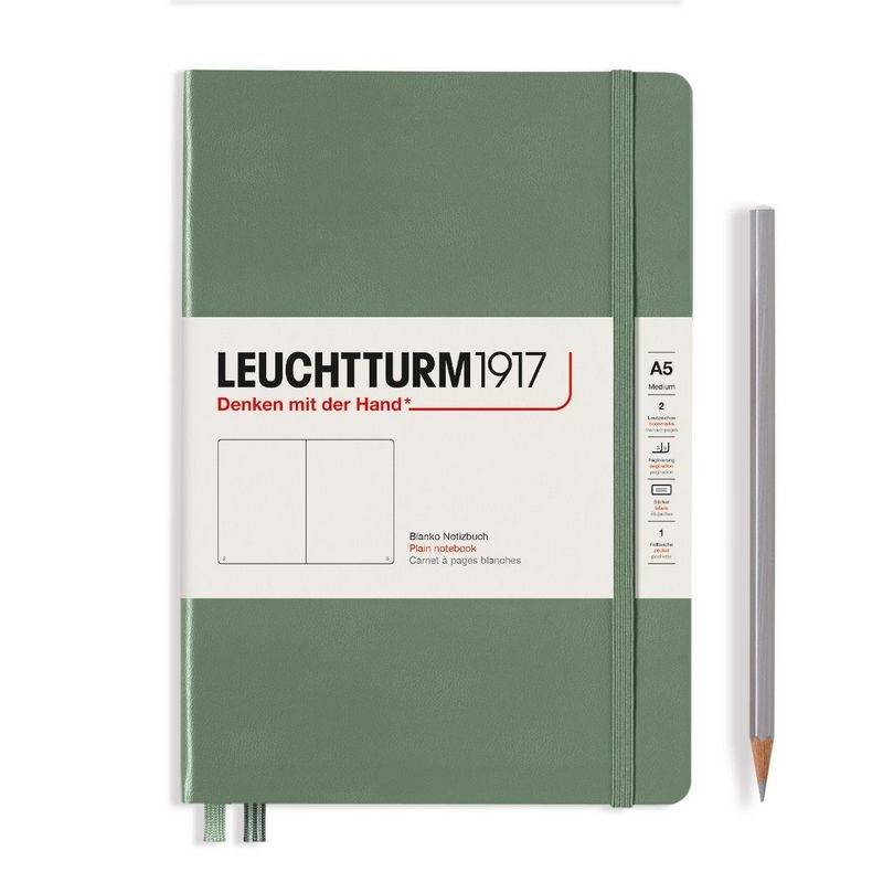 Leuchtturm1917 Notizbuch Medium Hardcover A5 Smooth Colours Olive, blanko von Leuchtturm1917