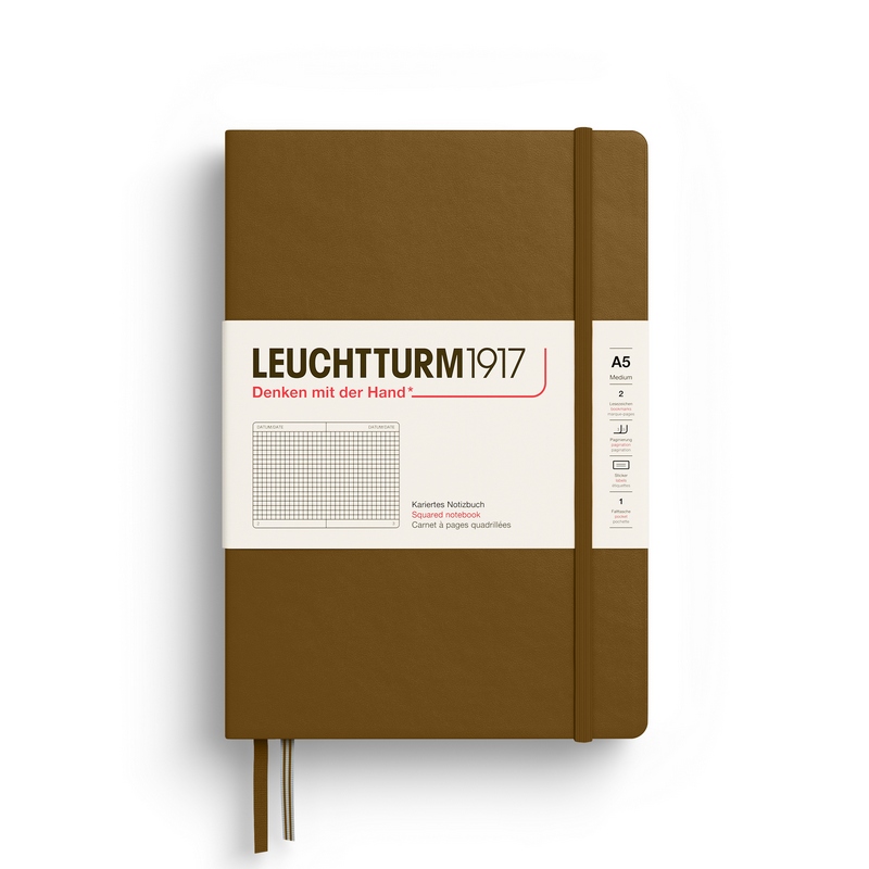 Leuchtturm1917 Notizbuch Medium Hardcover A5 Spice Brown kariert von Leuchtturm1917