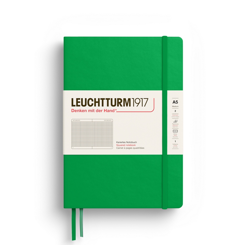 Leuchtturm1917 Notizbuch Medium Hardcover A5 Spring Leaf kariert von Leuchtturm1917