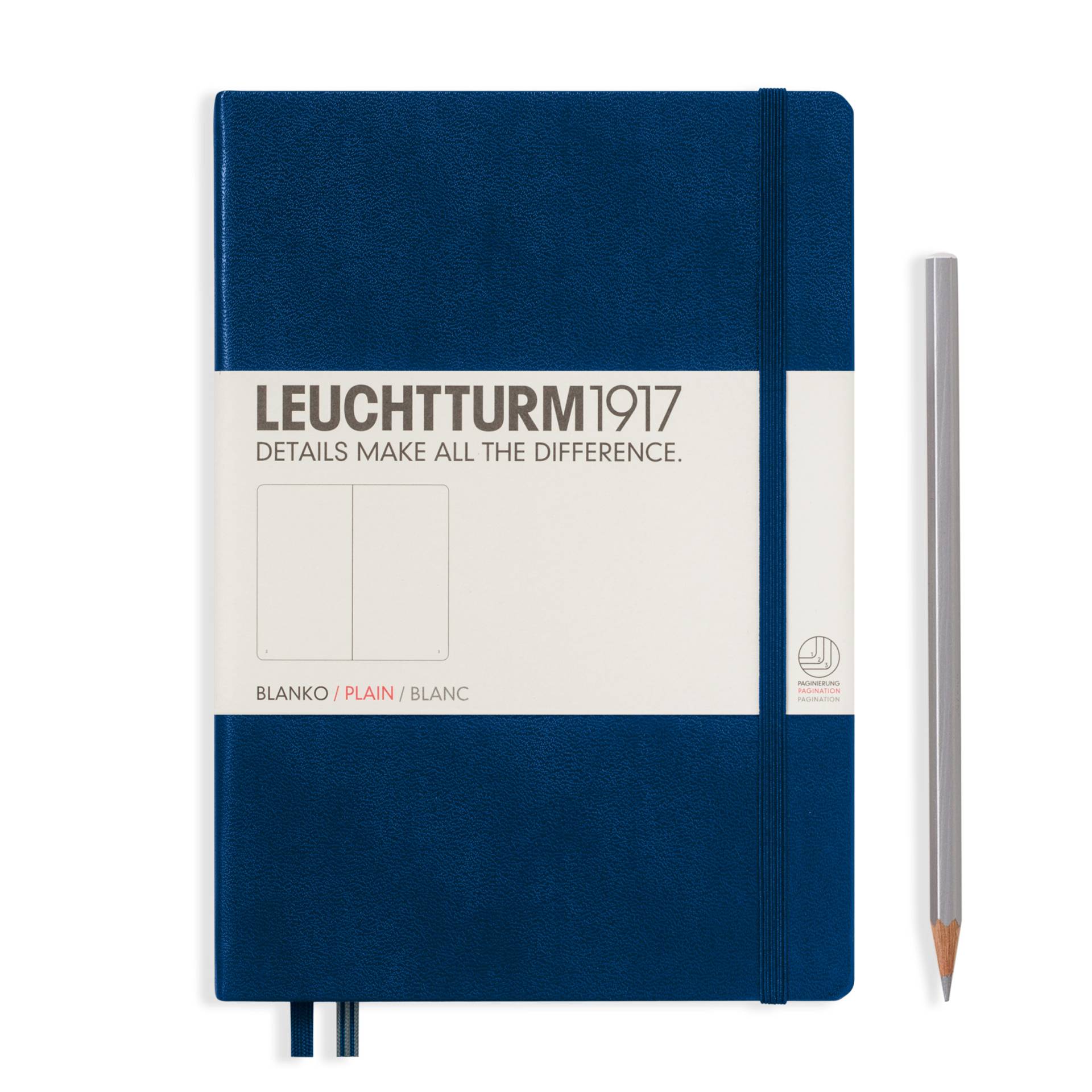 Leuchtturm1917 Notizbuch Medium Hardcover A5 marine, blanko von Leuchtturm1917