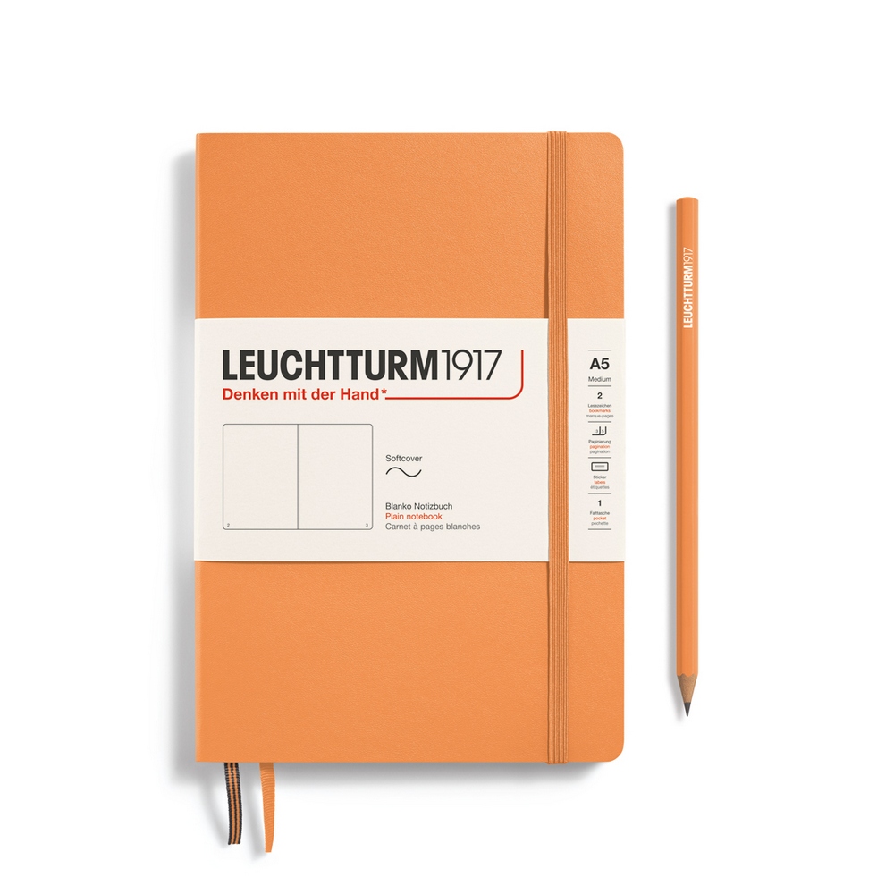 Leuchtturm1917 Notizbuch Medium Softcover A5 Apricot Blanko von Leuchtturm1917