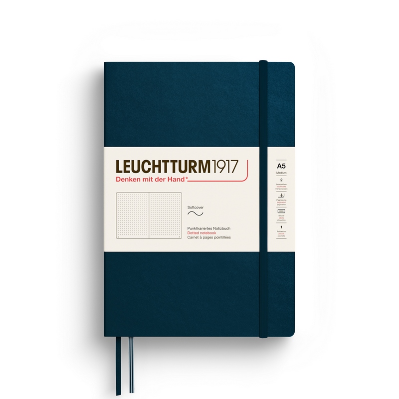 Leuchtturm1917 Notizbuch Medium Softcover A5 Deep Sea punktkariert von Leuchtturm1917