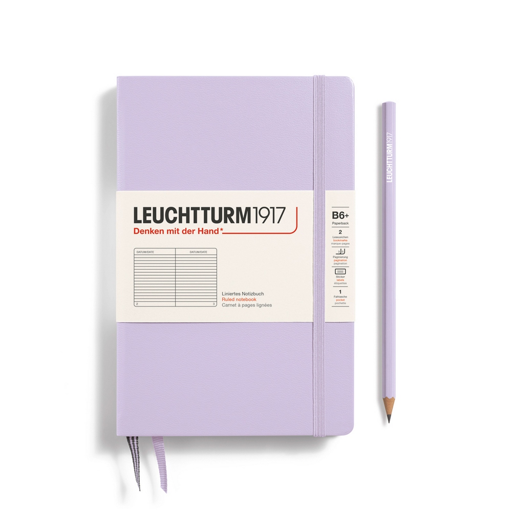 Leuchtturm1917 Notizbuch Paperback Hardcover B6+ Lilac, liniert von Leuchtturm1917