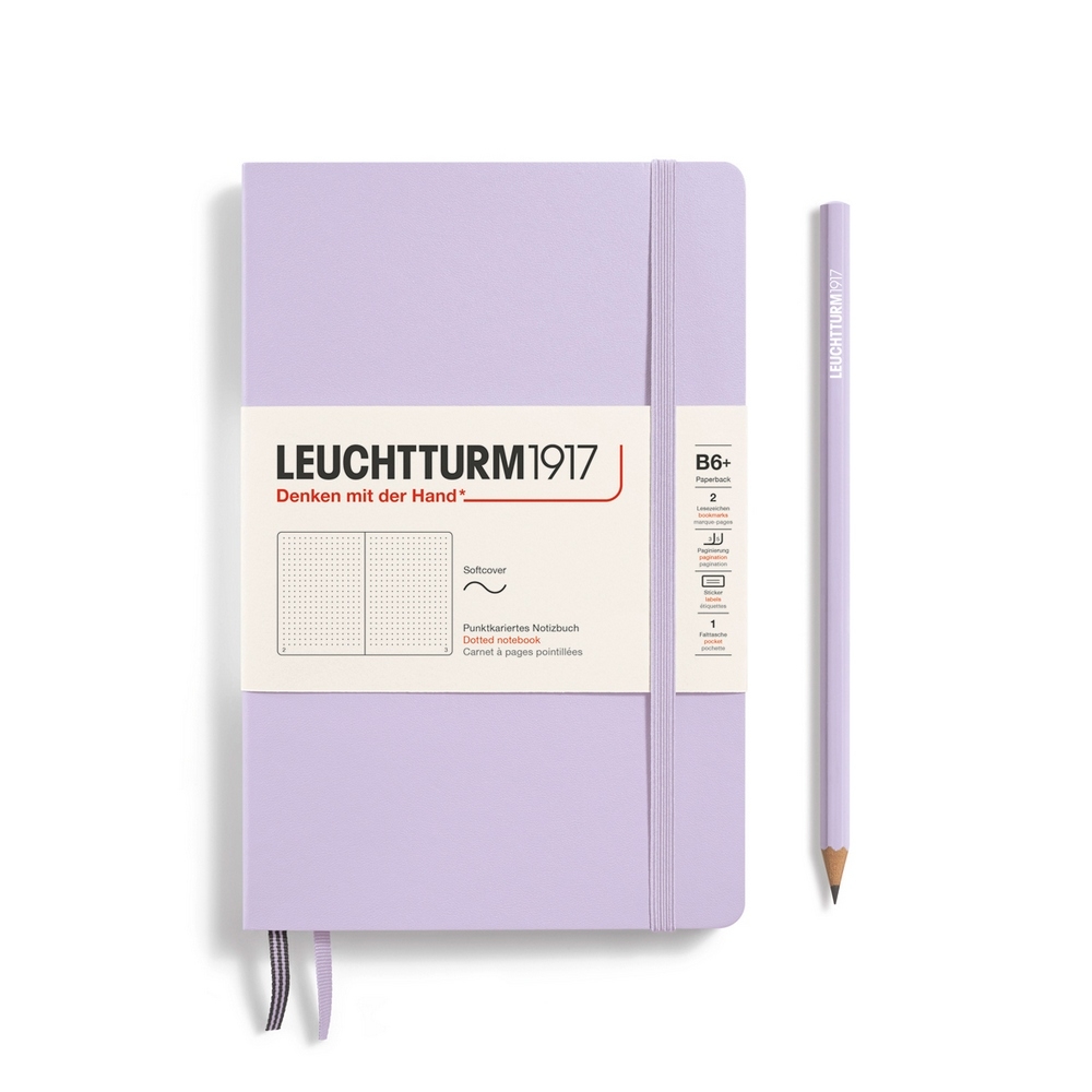 Leuchtturm1917 Notizbuch Paperback Softcover B6+ Lilac, punktkariert von Leuchtturm1917