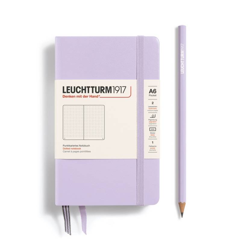 Leuchtturm1917 Notizbuch Pocket Hardcover A6 Lilac, punktkariert von Leuchtturm1917