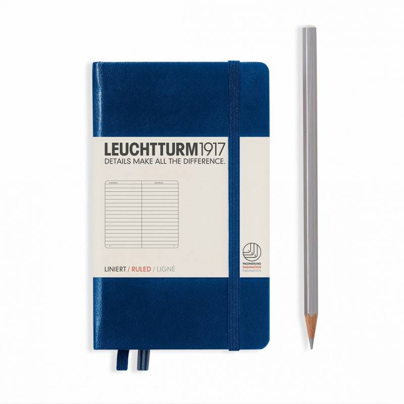 Leuchtturm1917 Notizbuch Pocket Hardcover A6 marine, liniert von Leuchtturm1917