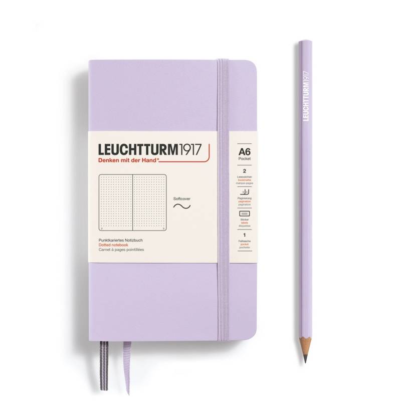 Leuchtturm1917 Notizbuch Pocket Softcover A6 Lilac, punktkariert von Leuchtturm1917