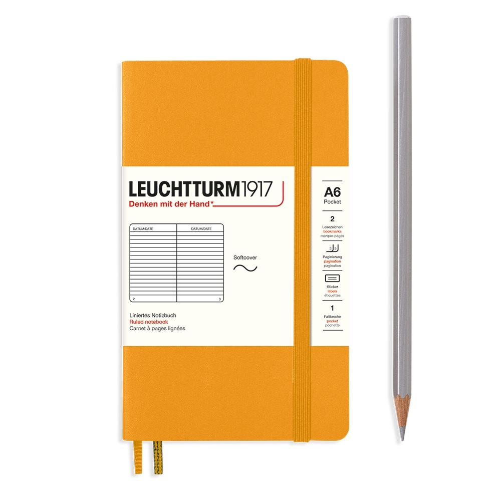 Leuchtturm1917 Notizbuch Pocket Softcover A6 Rising Sun, liniert von Leuchtturm1917