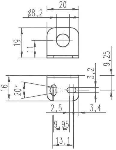 Leuze Electronic 50113550 Montagewinkel BT D08M.5 1St. von Leuze Electronic