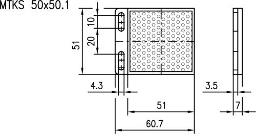 Leuze Electronic 50117583 Reflektor MTKS 50 x 50.1 1St. von Leuze Electronic