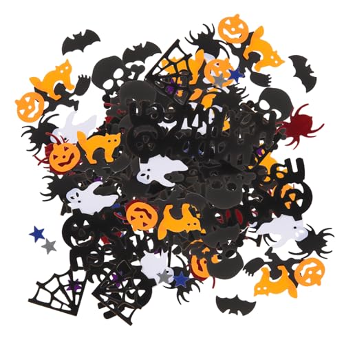 Levemolo 1 Packung Halloween Dekoration Konfetti Fledermaus Konfetti Spinnennetz Konfetti Gruseliges Konfetti Halloween Wörter Buchstaben Hexen Konfetti Spinnen Konfetti Halloween von Levemolo