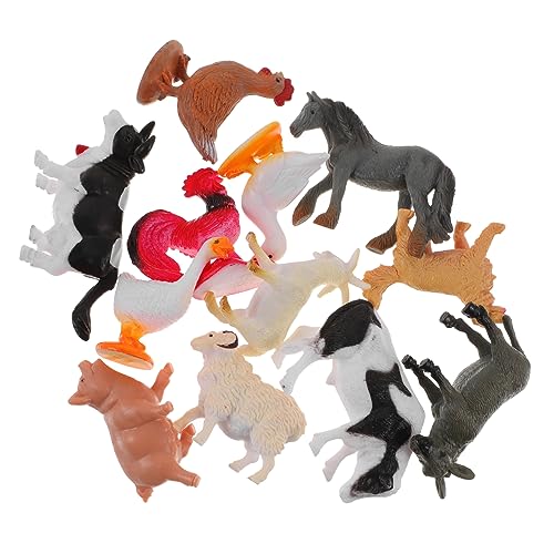 Levemolo 12 Stück Simulation Bauernhof Geflügel Tiermodell Spielzeug Künstliche Tierstatuen Tiermodelle Für Zu Hause Künstliche Tierfiguren Mini Tierdekorationsspielzeug von Levemolo