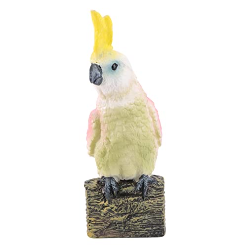 Levemolo 1Stk Papagei-Modell Animal Toys Tier Spielzeug Tierfigur Spielzeug Bird Toys Kinder Lernspielzeug Garten Papagei Ornament Vogelmodell Vogelschmuck Tierornament Plastik Yellow von Levemolo