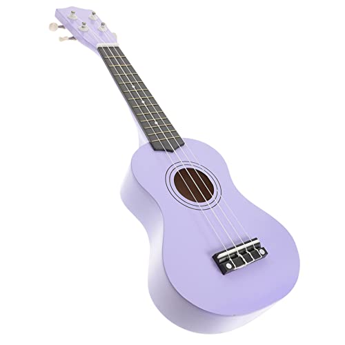 Levemolo 21 Simulierte Gitarre Kleine Ukulele Sopran-Ukulele Kind Mini-Gitarre Mini-Spielzeug Musikinstrument Spielzeug Kinder Gitarre Kinder-Ukulele Lernspielzeug Für Kinder Bambus Violett von Levemolo