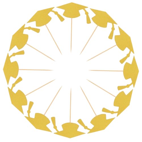 Levemolo 24 Stück Teiliges Goldene Graduation Cupcake Topper Bachelorhut Tortendeko für Schulabschluss Party Kuchen Dekoration Vielseitig Einsetzbar Einfach Anzubringen für Abschlussfeier Levemolo 24 Stück Teiliges Goldene Graduation Cupcake Topper Bachelorhut Tortendeko für Schulabschluss Party Kuchen Dekoration Vielseitig Einsetzbar Einfach Anzubringen für Abschlussfeier von Levemolo