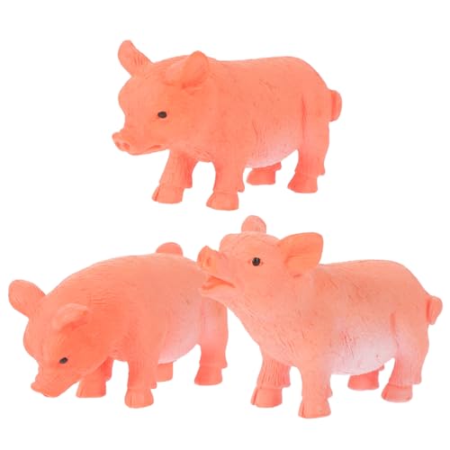 Levemolo 3st Mikro-landschaftsschwein-Ornamente Desktop-Ornament Schweinchenfiguren Aus Kunststoff Zum Basteln Tiermodell Miniaturen Schmücken Mini-Schweinchen-Modell Plastik von Levemolo