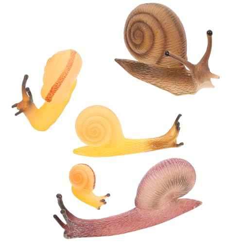 Levemolo 5 Stück Simulation Schneckenspielzeug Simulation Schneckenschmuck Spielzeug Schnecke Niedliche Figuren Schneckenfigur Schneckenfigur Schneckenerkennungsmodell Minifigur von Levemolo