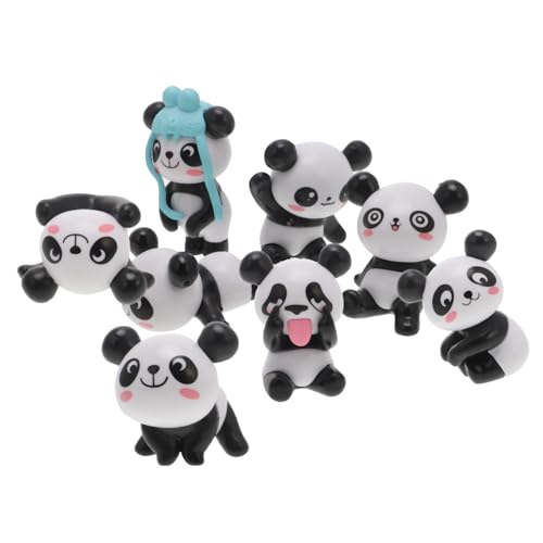 Levemolo 8St Auto-Panda-Verzierung Schmuck Home-Cartoon-Dekor Autodekoration Auto Innenraum car Interior Accessories car Toy tortendeko Einschulung Auto-Innendekoration Vinyl-Verzierung von Levemolo