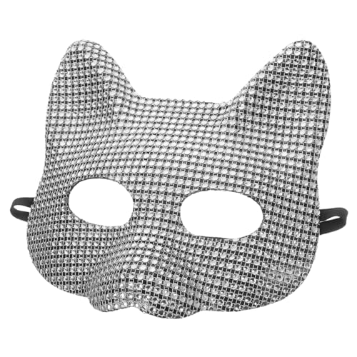 Levemolo Katzenmaske Mit Strasssteinen Elegante Halbmaske Für Karneval Halloween Und Kostümpartys Mysterö Katzenmaske Für Frauen Glamouröses Kostümzubehör von Levemolo