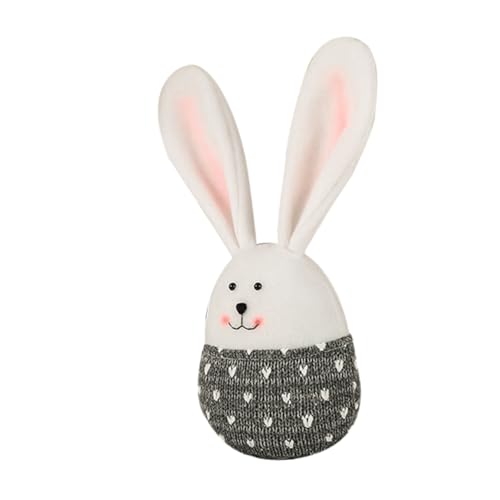 Levemolo Osterhase Ausgestopfte Kaninchentiere Kuscheltiere Für Babys Ausgestopftes Tierspielzeug Cartoon-tierspielzeug Kaninchendekorationen Für Ostern Hase Grey Stoff von Levemolo