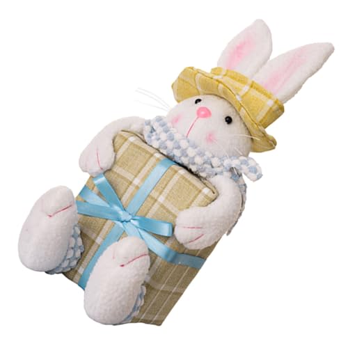 Levemolo Osterhase Hasenstatue Hase Osterbrett beflockt Hasenfigur Deko Hase Ornament Festschmuck Gartenhase von Levemolo