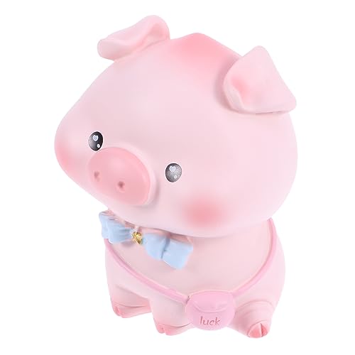 Levemolo Pfirsich- -Ornament Kuchen Spielzeug Tierfigur Sparschwein Gartentierstatue Auto Innenraum Auto Innendekoration Auto- -Ornament Auto Ornament Harz Rosa von Levemolo