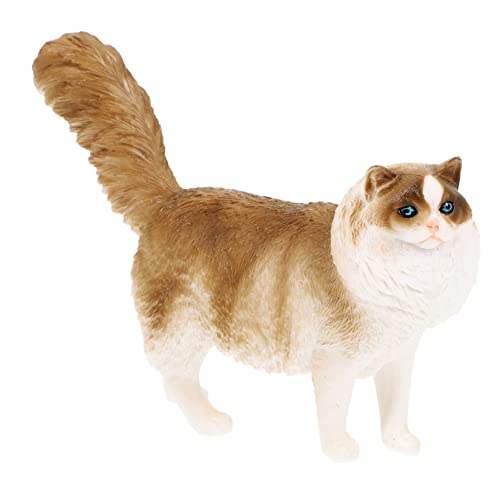 Levemolo Puppenmodell Animal Figures Cartoon cat autodeko Kätzchen-Ornament Schrankdekoration Katzendekore für den Haushalt Mini-Kätzchen-Dekoration Katzenfiguren Foto-Requisite PVC Weiß von Levemolo