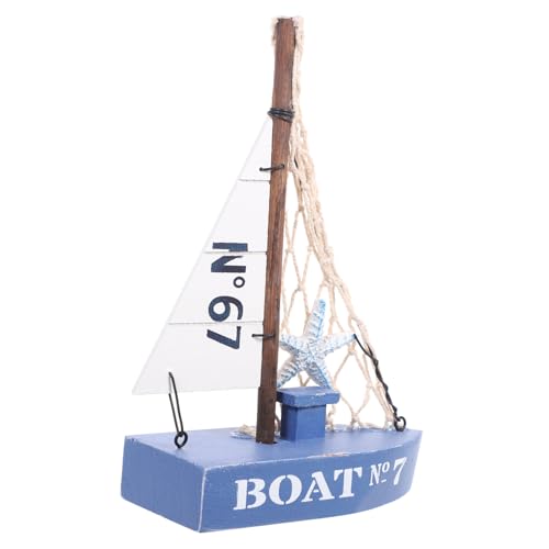 Levemolo Segeldekoration Automodelle Mini-segelbootmodell Segelboot-modellhandwerk Miniatur-segelboot-Modell Verzierungen Zum Basteln Ozeanschmuck Mediterranes Nautisches Bootsmodell MDF von Levemolo