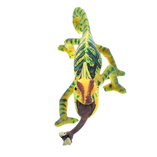 Levemolo Simulation Chamäleon Gecko-Statue Spielzeug Rasenreptilfigur Krabbelndes Spielzeug Pädagogisches Spielspielzeug Eidechsenfiguren Simulation Reptilienmodell Gecko-Figur PVC von Levemolo