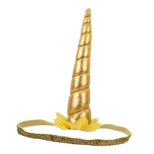 Levemolo Stirnband Cosplay Zubehör Gold Glänzend Für Mädchen Halloween Weihnachten Geburtstag Einzigartiges Haarband Elastisches Band von Levemolo