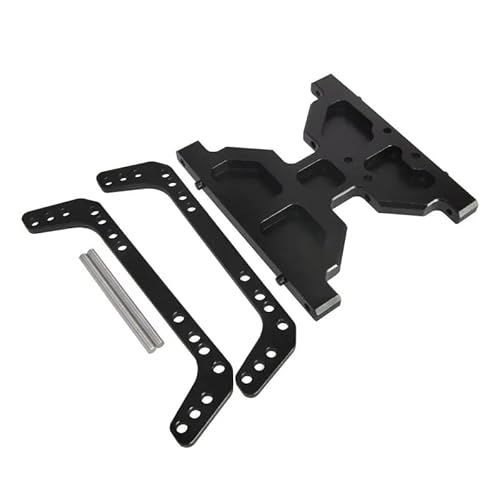 Levigo Aluminiumlegierung RC Chassis Guard Skid Plate Compaitble mit Axial 1/10 Capra 1.9 UTB, RC Crawler Upgrade Teile Anti-Rutsch-Schutzplatte, schwarz von Levigo